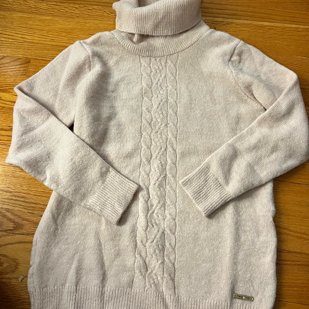 Cream Long Sleeve Cable Knit Top